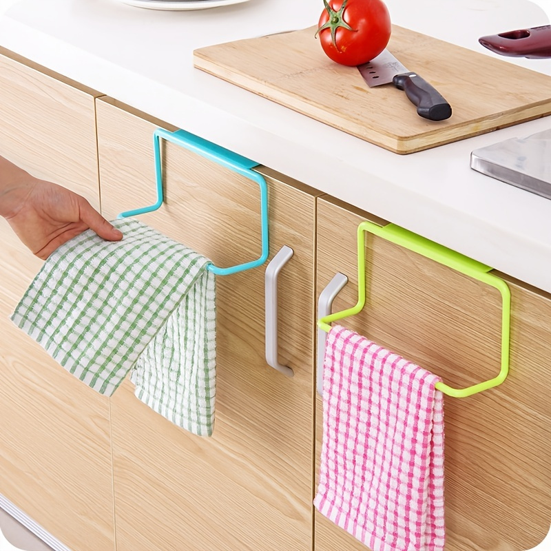 1pc Stylish Over-the-Cabinet Kitchen Dish Towel Bar - Easy to Install and Convenient for Hanging Dish Towels and Clothes