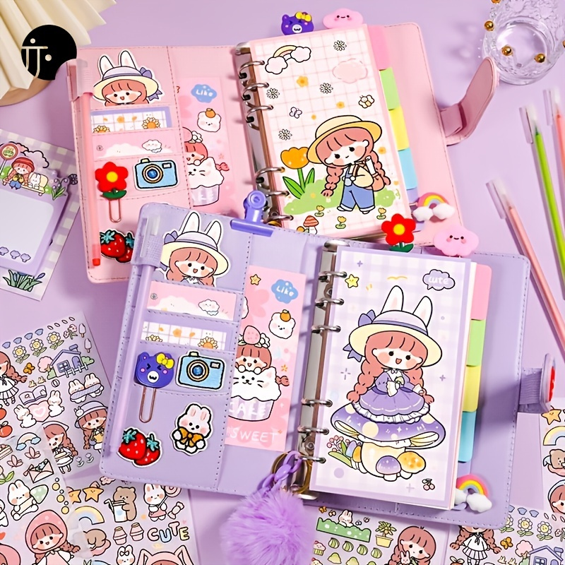 

1pc Ziyi Miss Aki Journal Cute Notebook Planner With Free Stickers