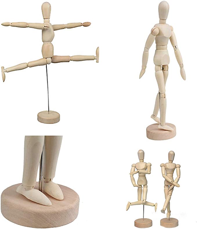 Artist Manikin Posable Figure - 8 Wood Mannequin Form for Human Figure Drawing - Default Title