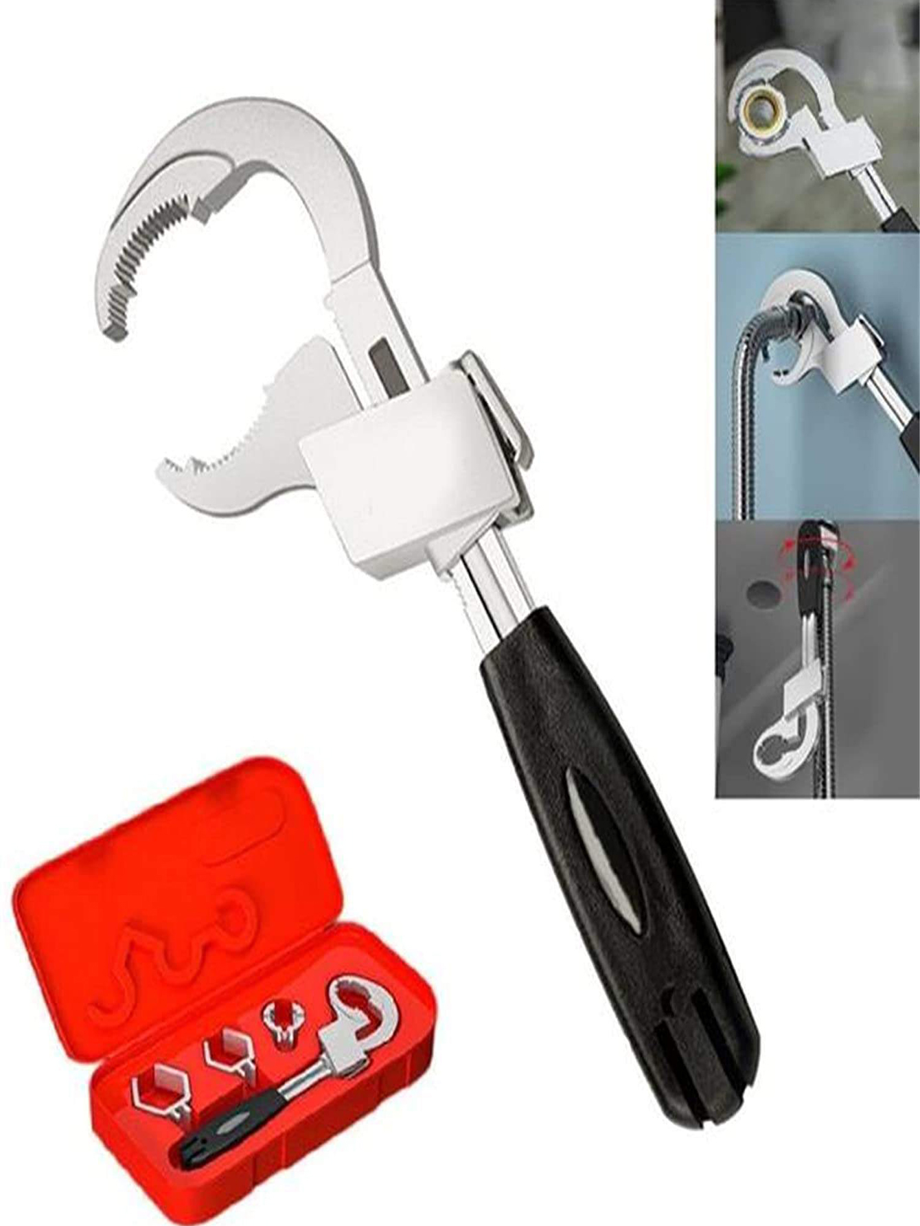 Multi purpose Sink Wrench Bathroom Wrench Arc Toothed Wrench Temu