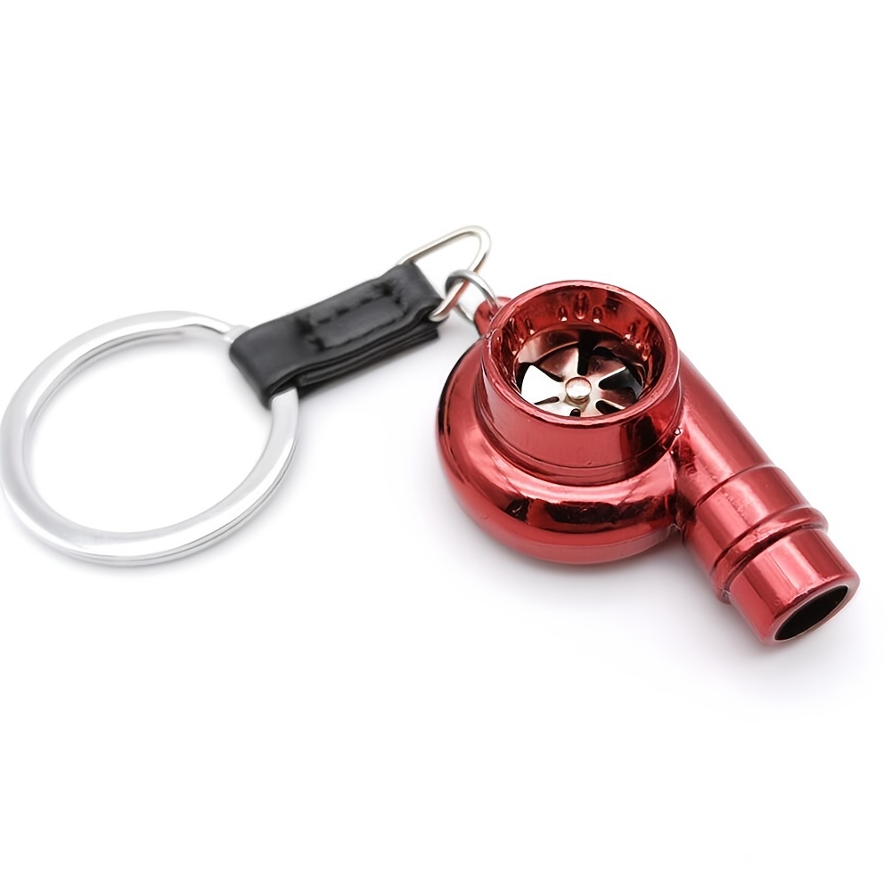 real whistle sound turbo keychain sleeve bearing spinning turbo key chian auto part turbine turbocharger key ring key holder accessoies details 2