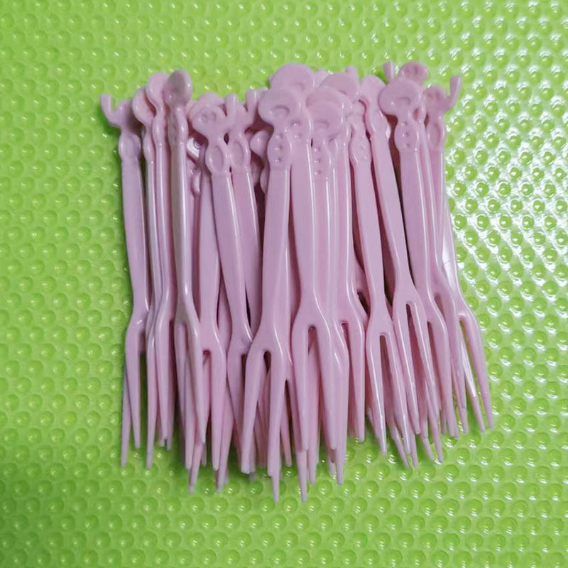  Tenedores desechables de plástico verde, 50 piezas