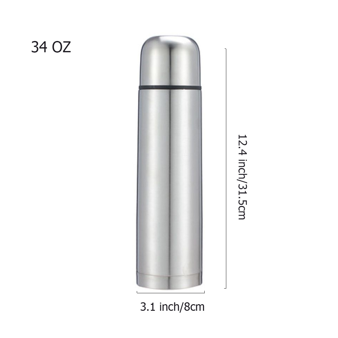Titanium Vacuum Thermos Bottle Water Cup Flask Mug Tea 450 ML 69*202 MM  Silver