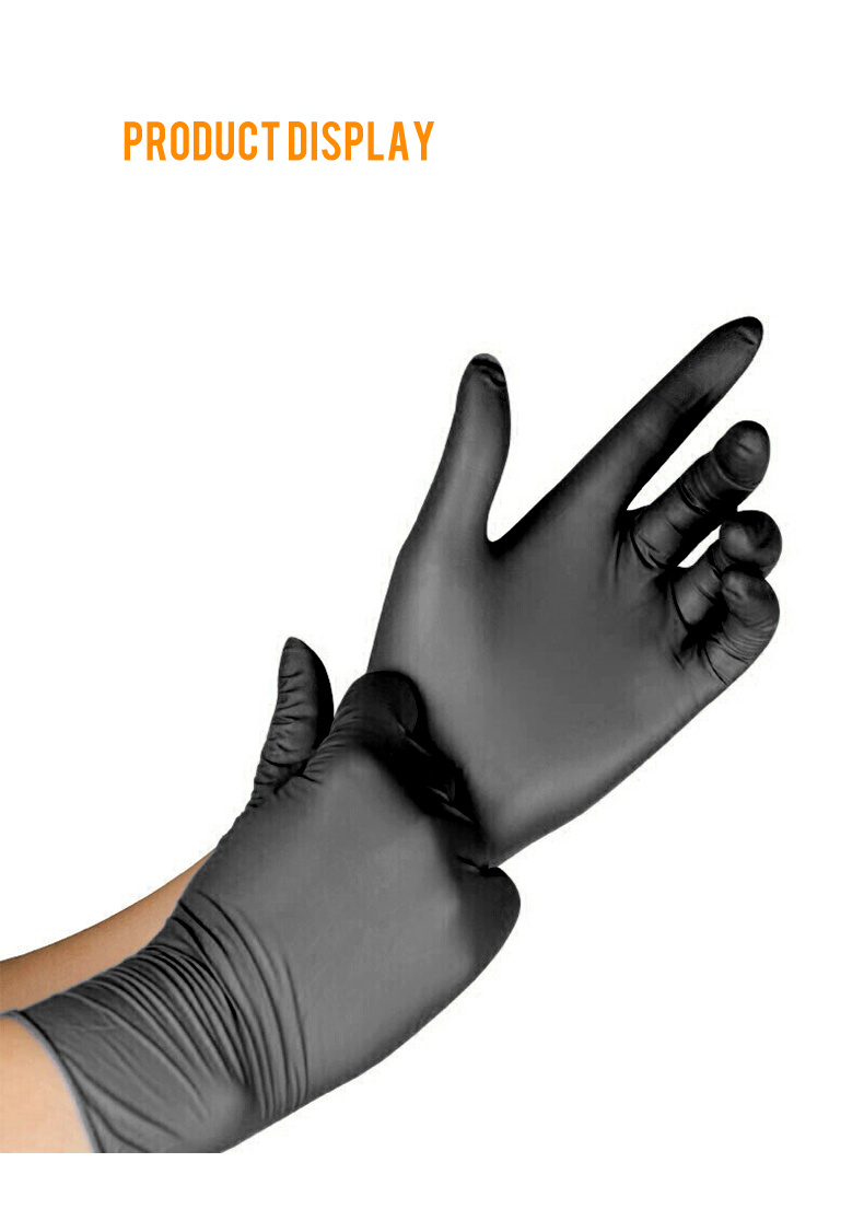 Guantes Sintéticos Desechables de Nitrilo Negro - GATAMO Talla L GENERICO