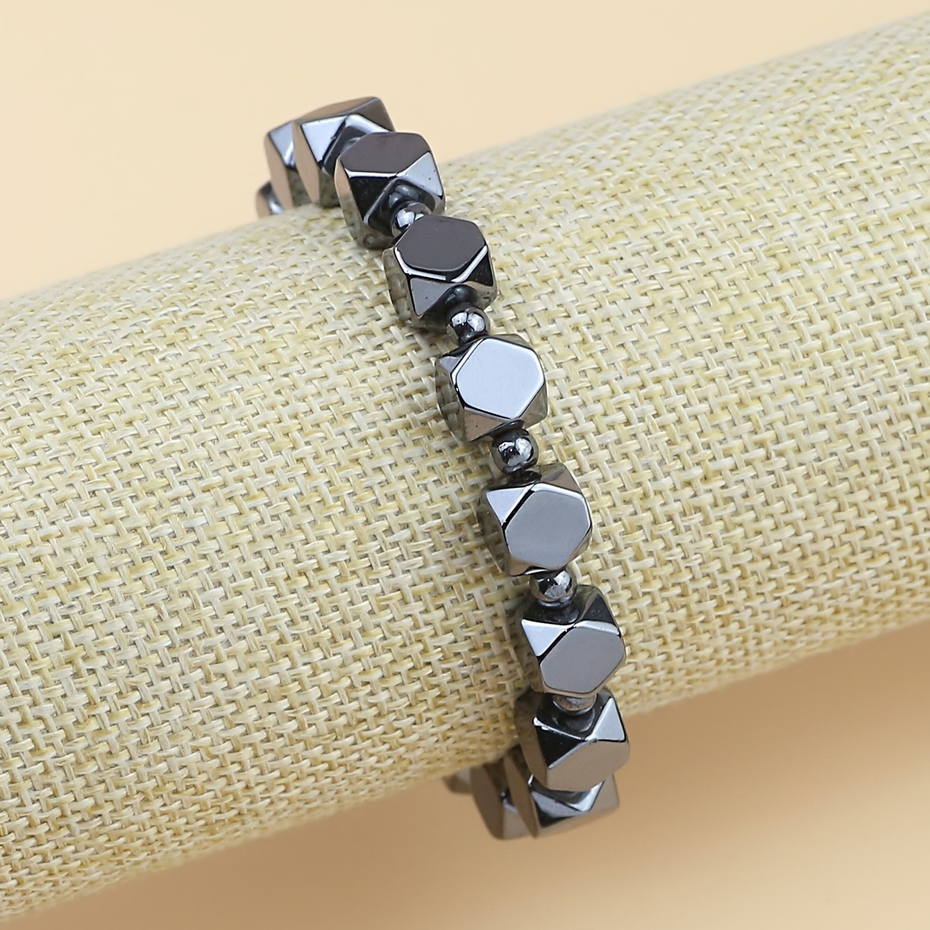 Stylish Women's Men's Bracelet Black Gallstone Material Shop On Temu