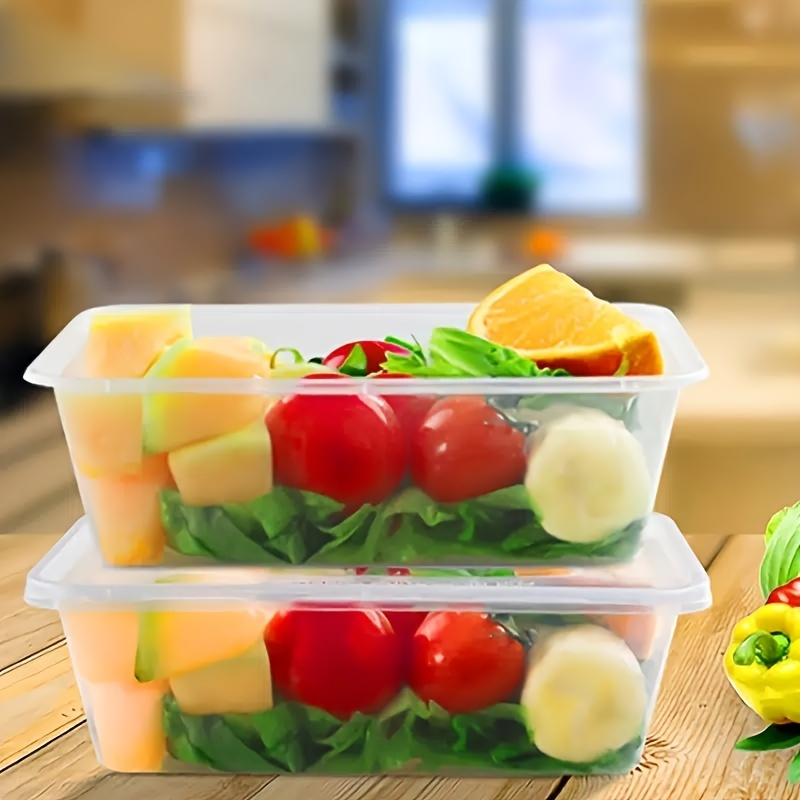 Rectangular Disposable Lunch Box Take Out Box Fast Food Bento Plastic ...