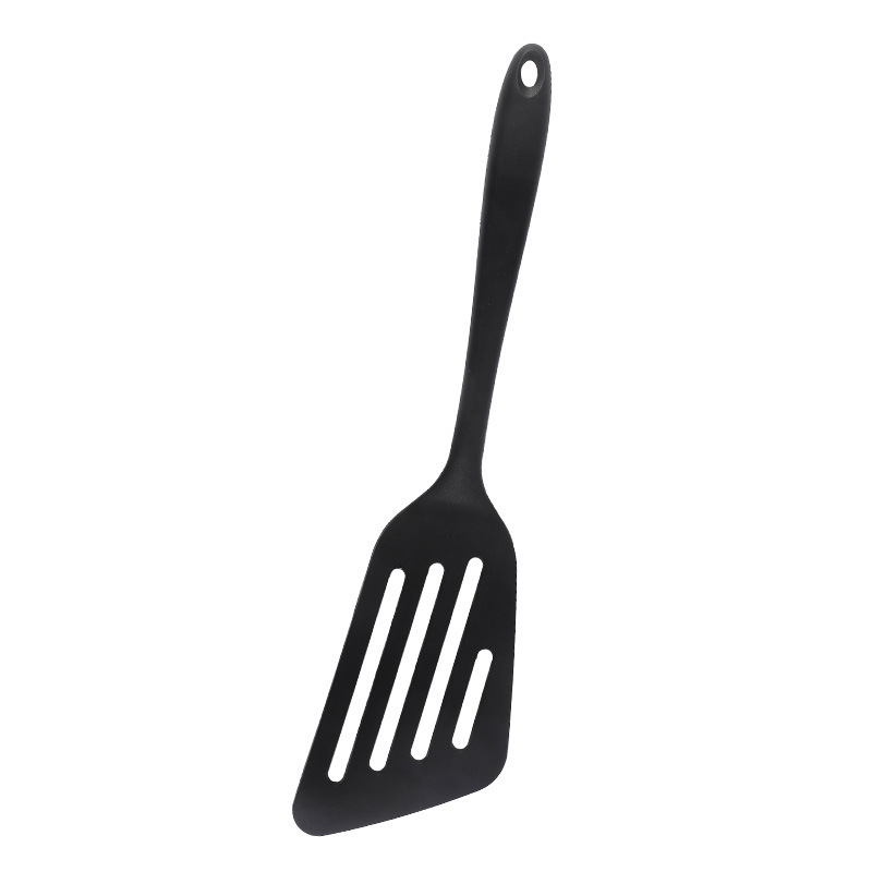 Unique Bargains Spatula Stainless Steel Handle Resistant Non-sticky  Seamless Silicone Slotted Turner Black 1 Pc : Target