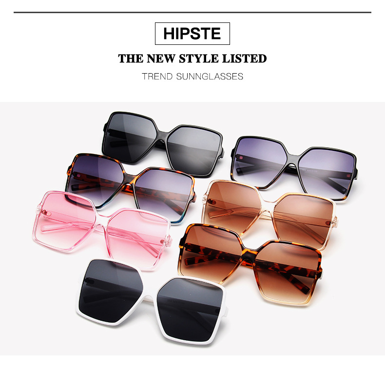 Gafas De Sol cuadradas De gran tamaño para Mujer, Lentes De Sol femeninas  De diseñador De marca De plástico gradiente, UV400