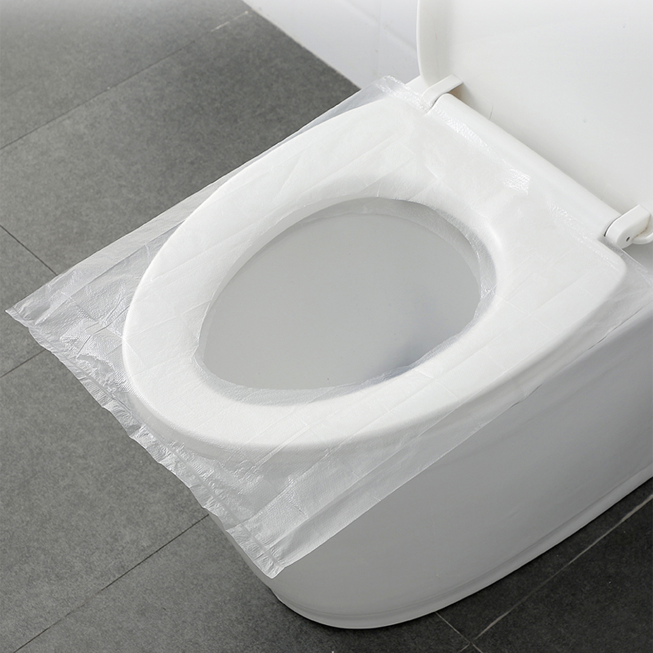 50 packs, Portable Toilet Cover - Waterproof Travel Toilet Mat with Cushion  Paper - Disposable and Convenient