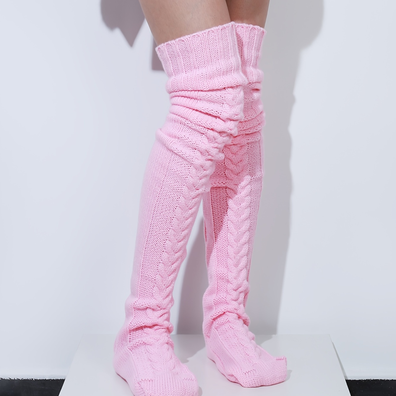 cable knit tights - quartz pink– Beansprouts