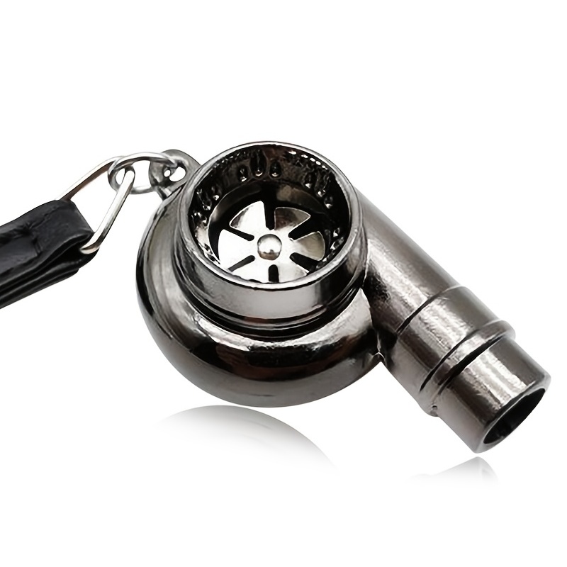 real whistle sound turbo keychain sleeve bearing spinning turbo key chian auto part turbine turbocharger key ring key holder accessoies details 1
