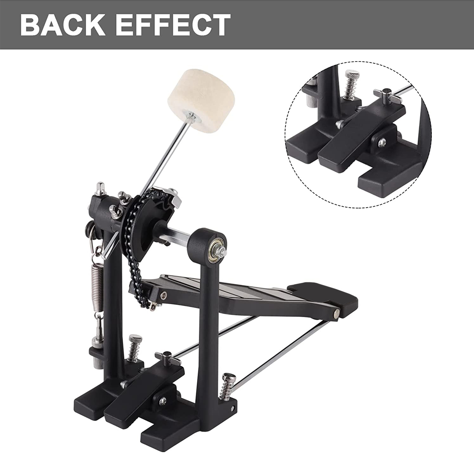 Double Chain Bass Drum Pedal Step Hammer Beater Stick Temu