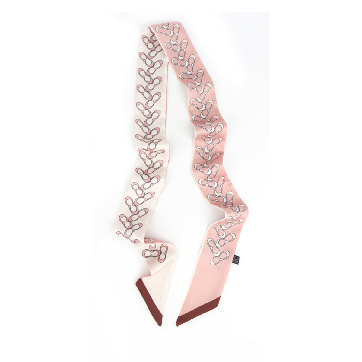 Check print twilly band, Silk Scarves & Bandeau