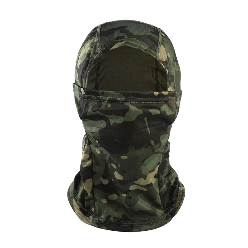 Camouflage Balaclava Outdoor Fishing Hunting Hood Face Mask Cover Khaki Black CP Color