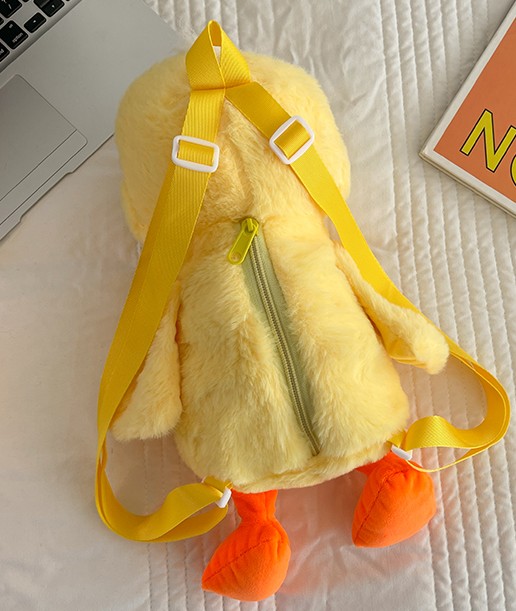 Novelty Bag, Cute Mini Little Yellow Duck Design Backpack, Adjustable Strap  Cartoon Plush Bag, Party Gift Bag - Temu