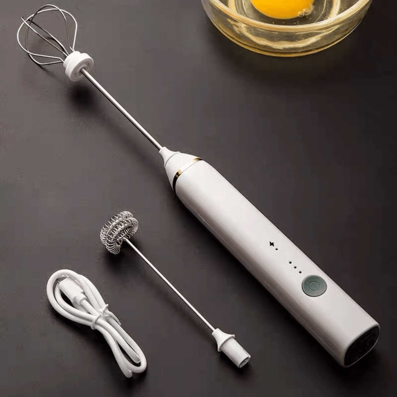 Handheld Egg Whisk, Black Electric Milk Frother, 3-speed Adjustable  Automatic Coffee Stirrer Baking And Cooking Home Coffee Shop - Temu