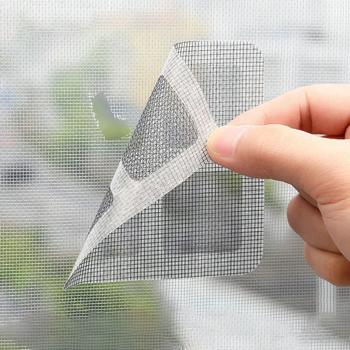 6pcs self   window screen repair tape 3 94x3 94inch easy to apply and convenient for covering up door and window screen holes details 2