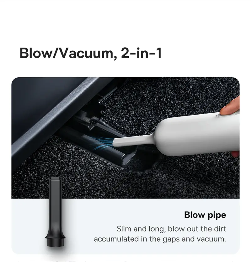 Baseus A2Pro Car Vacuum Cleaner 6000Pa Wireless Vacuum Cleaner For Car Home Cleaning Mini Handheld Car Vacuum Cleaner