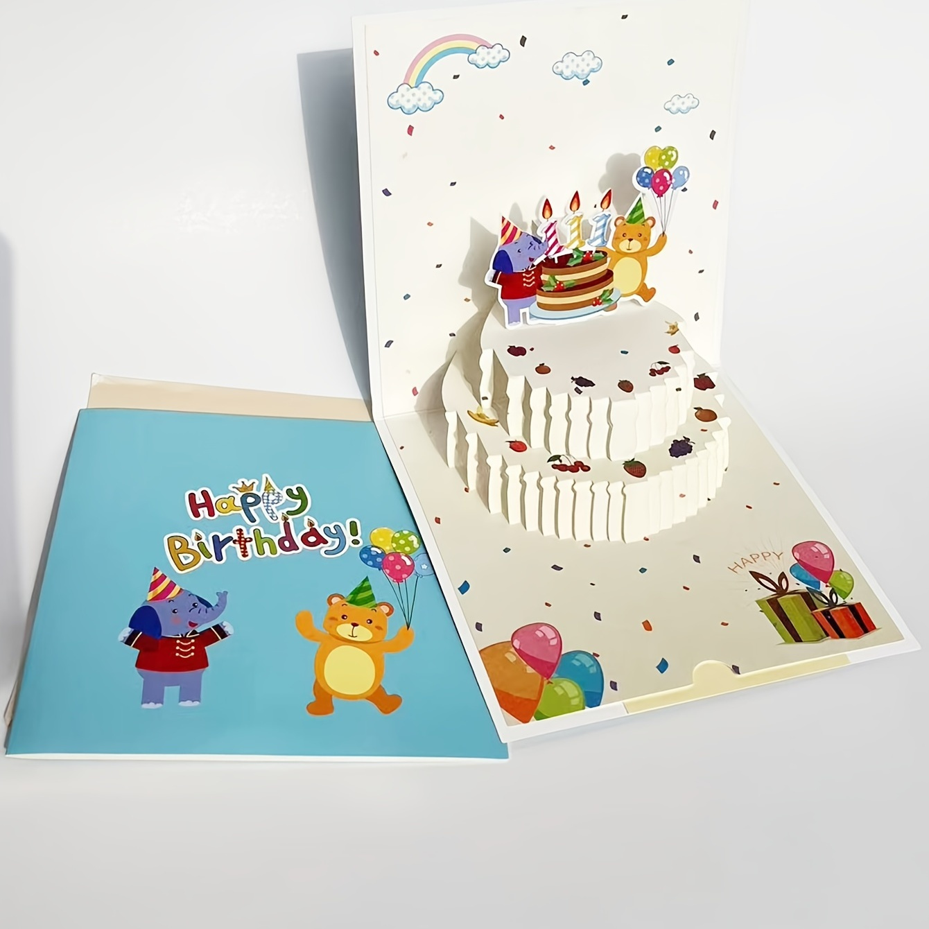 2pcs/set Stereoscopic Birthday Cake Greeting Card | Quick & Secure ...