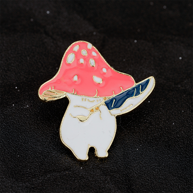 Enamel Mushroom Butterfly Cartoon Brooches Pins Corsage - Temu