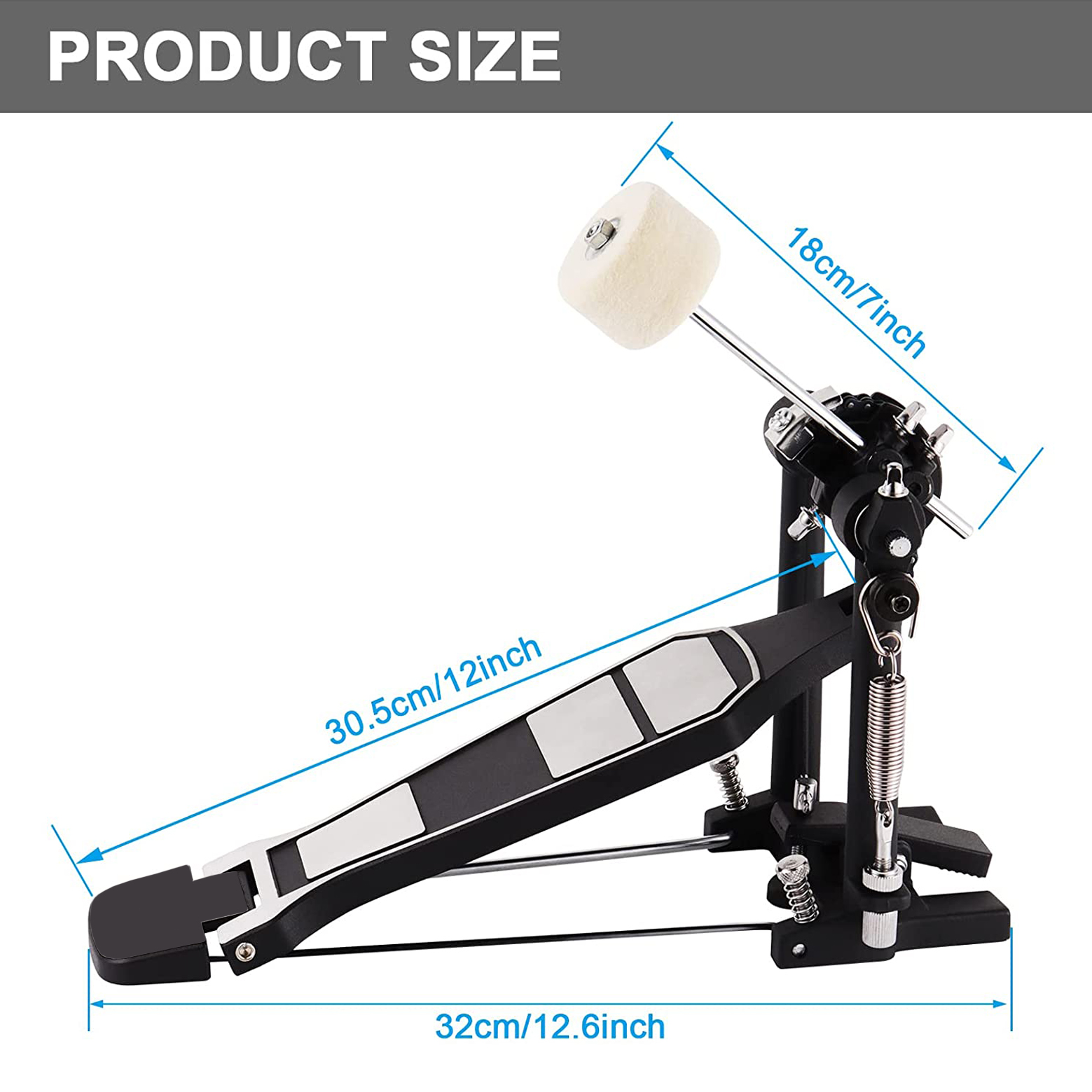 Double Chain Bass Drum Pedal Step Hammer Beater Stick Temu