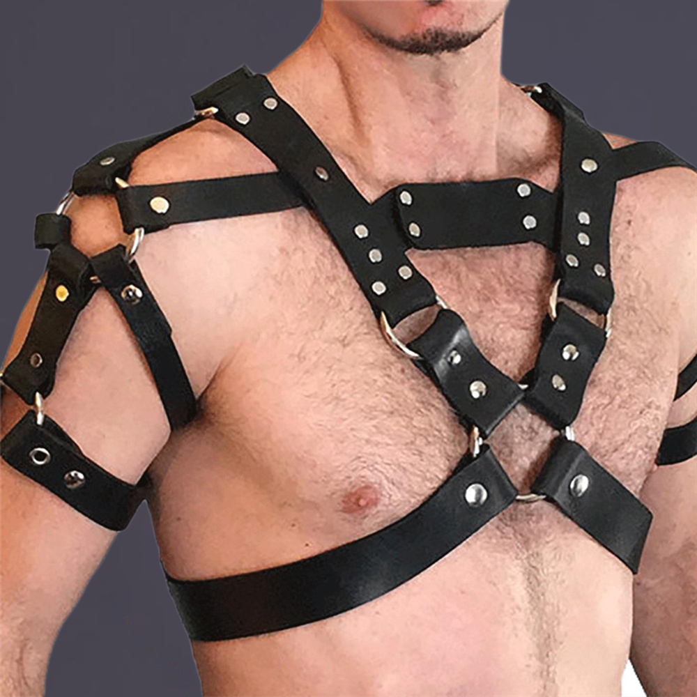 Gothic Bondage Belt Men Trendy Leg Harness Chain Strap - Temu