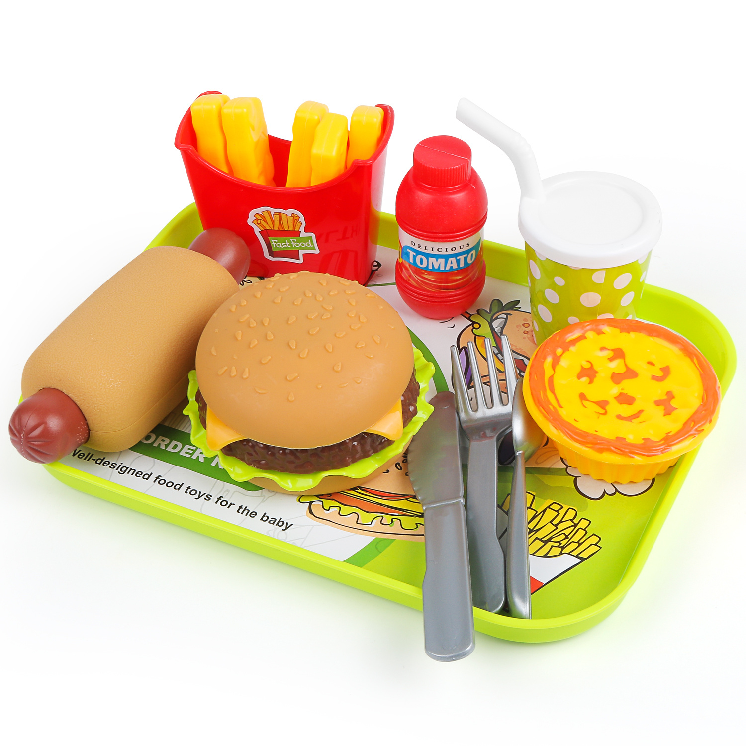 Tuseang Casa Play Fast Food Set, Brinquedo De Cozinha Infantil Jogo De  Comida Acessórios De Cozinha Brinquedo De Comida E Hambúrguer E  Cachorro-quente De Plástico, Adequado Para Jogos De Vestir, Presentes De