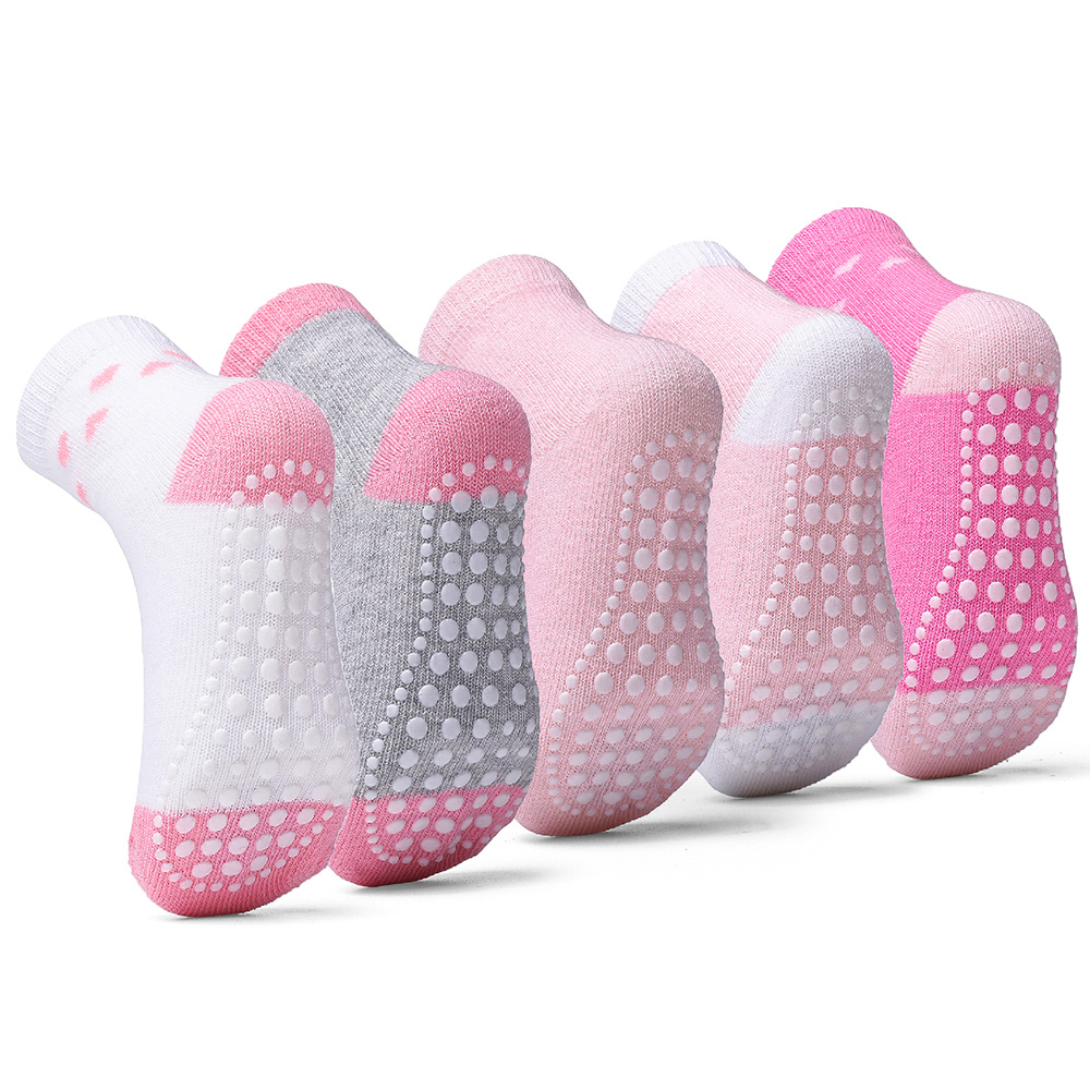 Baby Toddlers Cotton Non slip Dot Glue Ankle Socks Spring - Temu