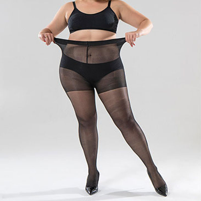 Curves Silky Sheer Plus Size Control Top Pantyhose