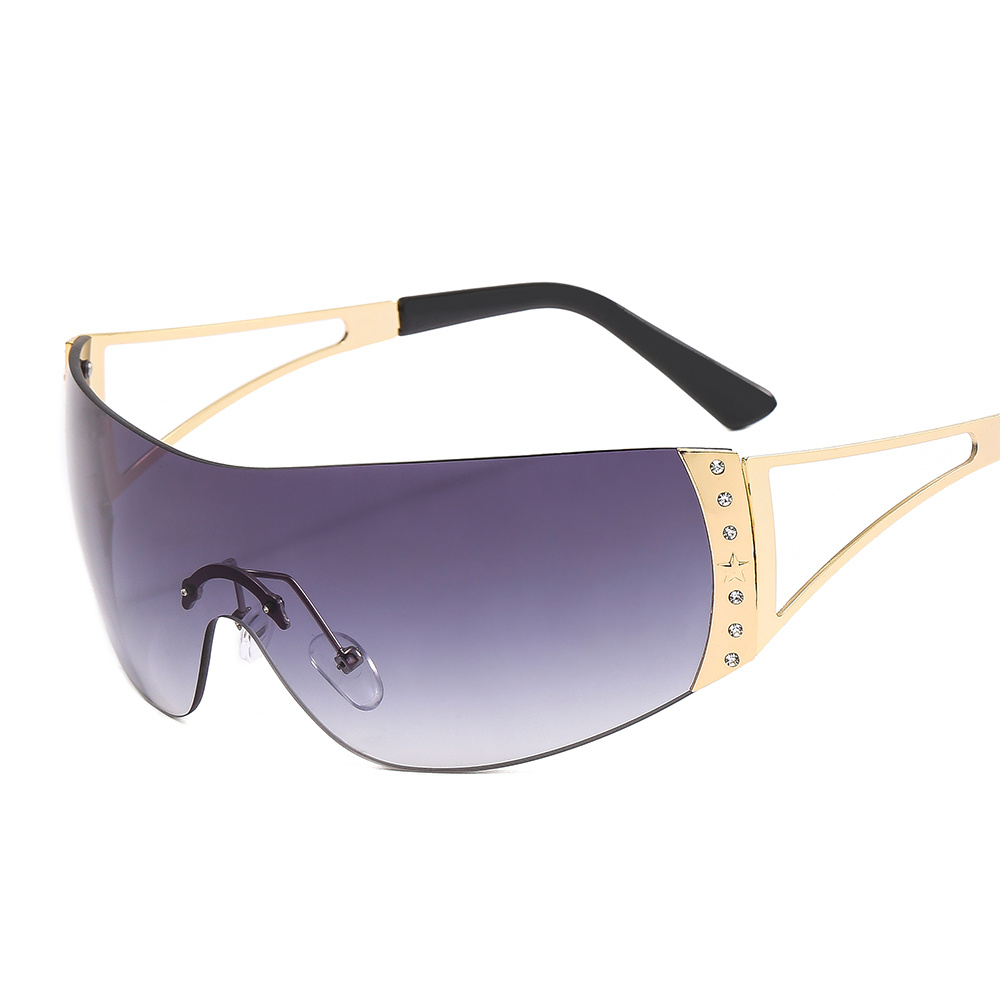 Wrap Around Y2k Sunglasses For Women, Stylish Futuristic Frameless Gradient  Lens Sun Glasses Eyewear - Temu United Arab Emirates