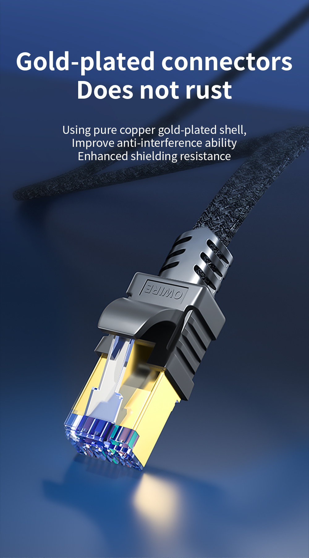 Class Seven Network Wire Household Gigabit Cat7 Flat Shielded Router Wire E Sports Jumper