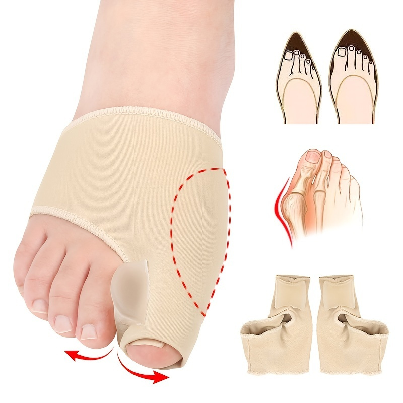 

2pcs=1pair Toe Corrector Orthotics Foot Care Tools Bone Thumb Adjuster Hammer Protector Soft Pedicure Sock Bunion thin,3.95*3.35in