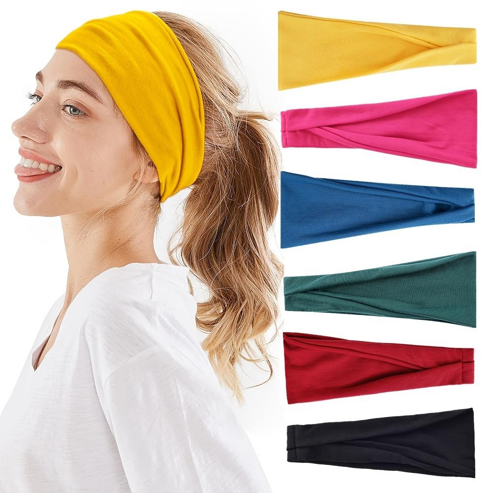 

Sweat-absorbing Yoga Headband: Get Fit & Feel Comfortable With This Solid-color Exercise Band For Women