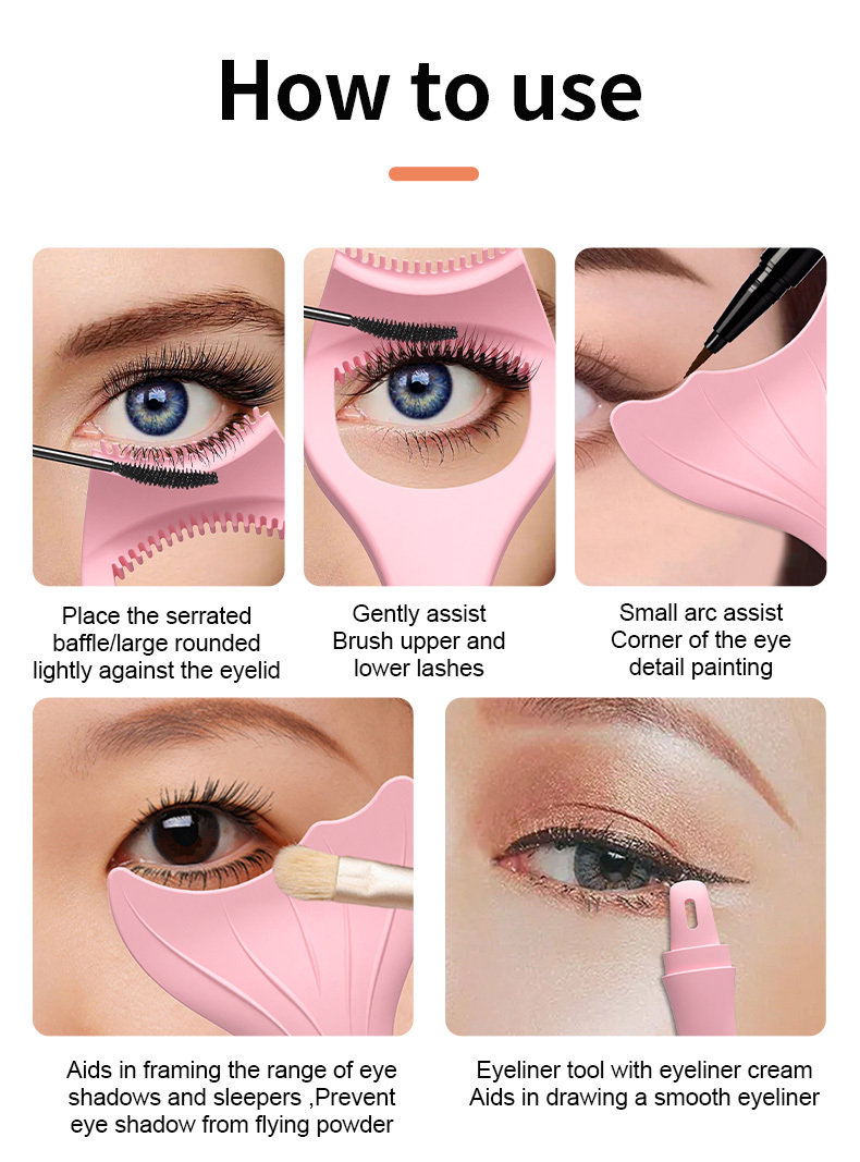Mermaid Shaped Silicone Eyeliner Guide Tool Reusable Mascara Temu
