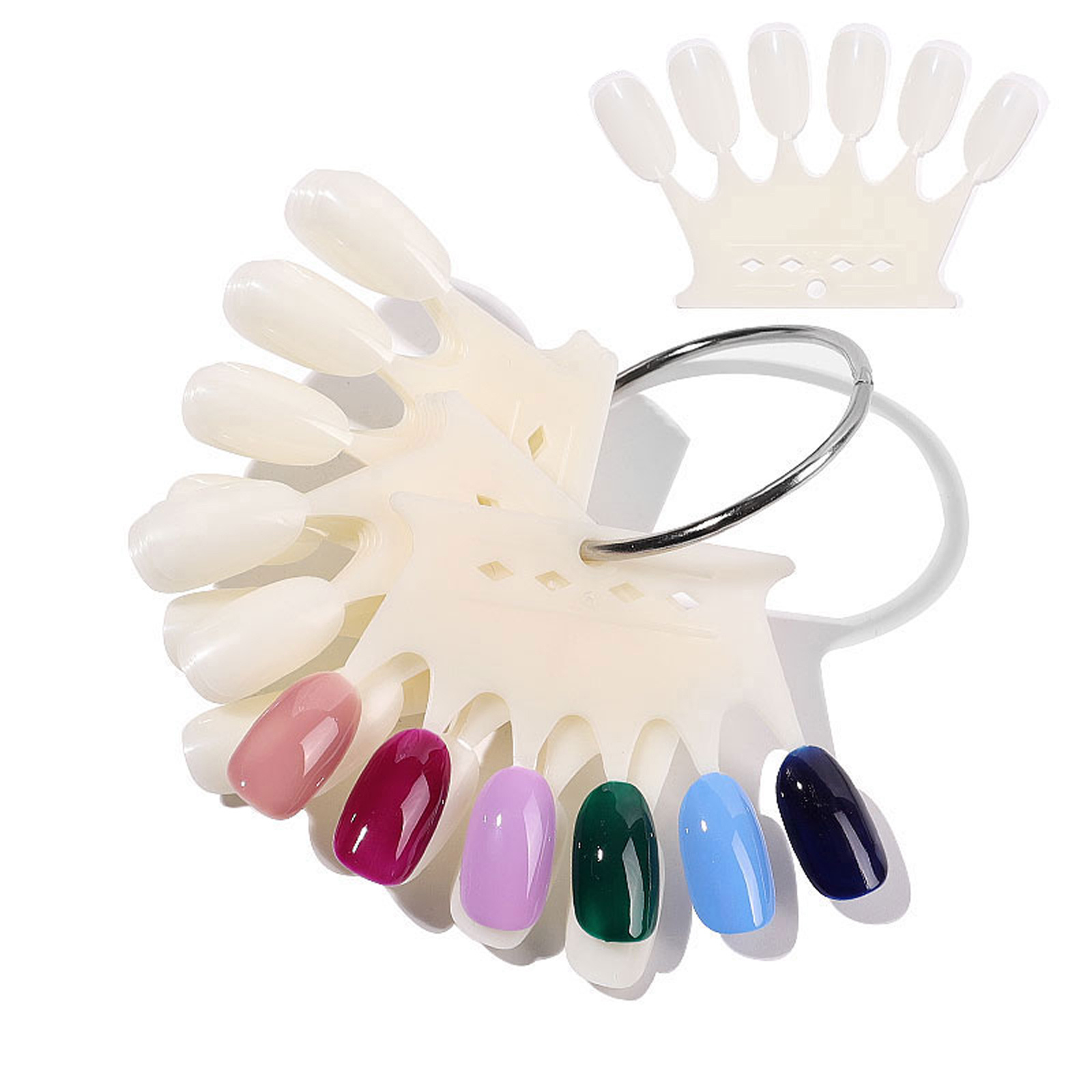 60pcs Of Nail Enhancement Color Card Transparent Display Card