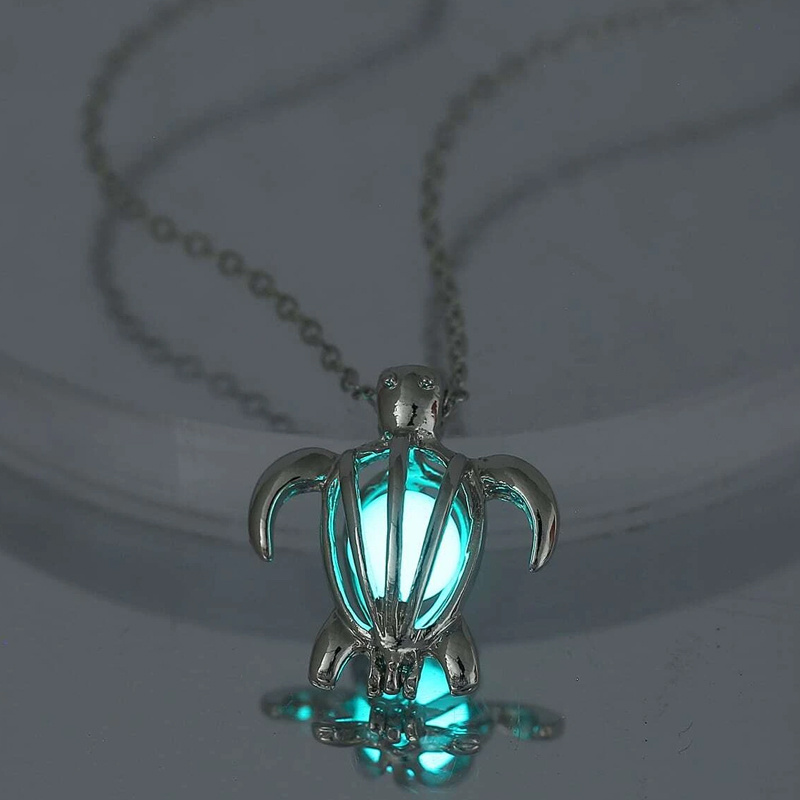 Little Turtle Luminous Pendant Necklace Glow In The Dark - Temu