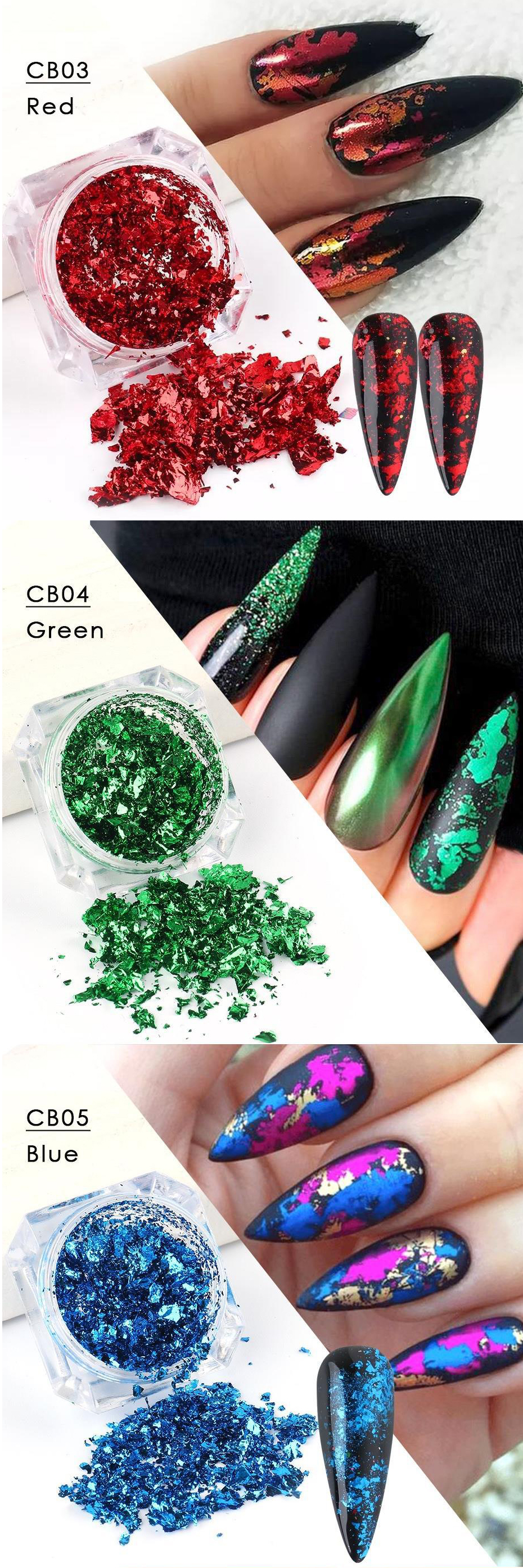 Nail Foil 3d Sparking Flakes For Nails, Metallic Nail Glitter For Nail Art  Design - Temu Philippines