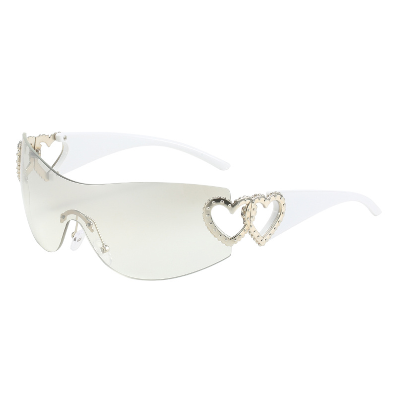 Sunglasses Wrap Around Glasses Y2k Heart Eye - Temu Canada