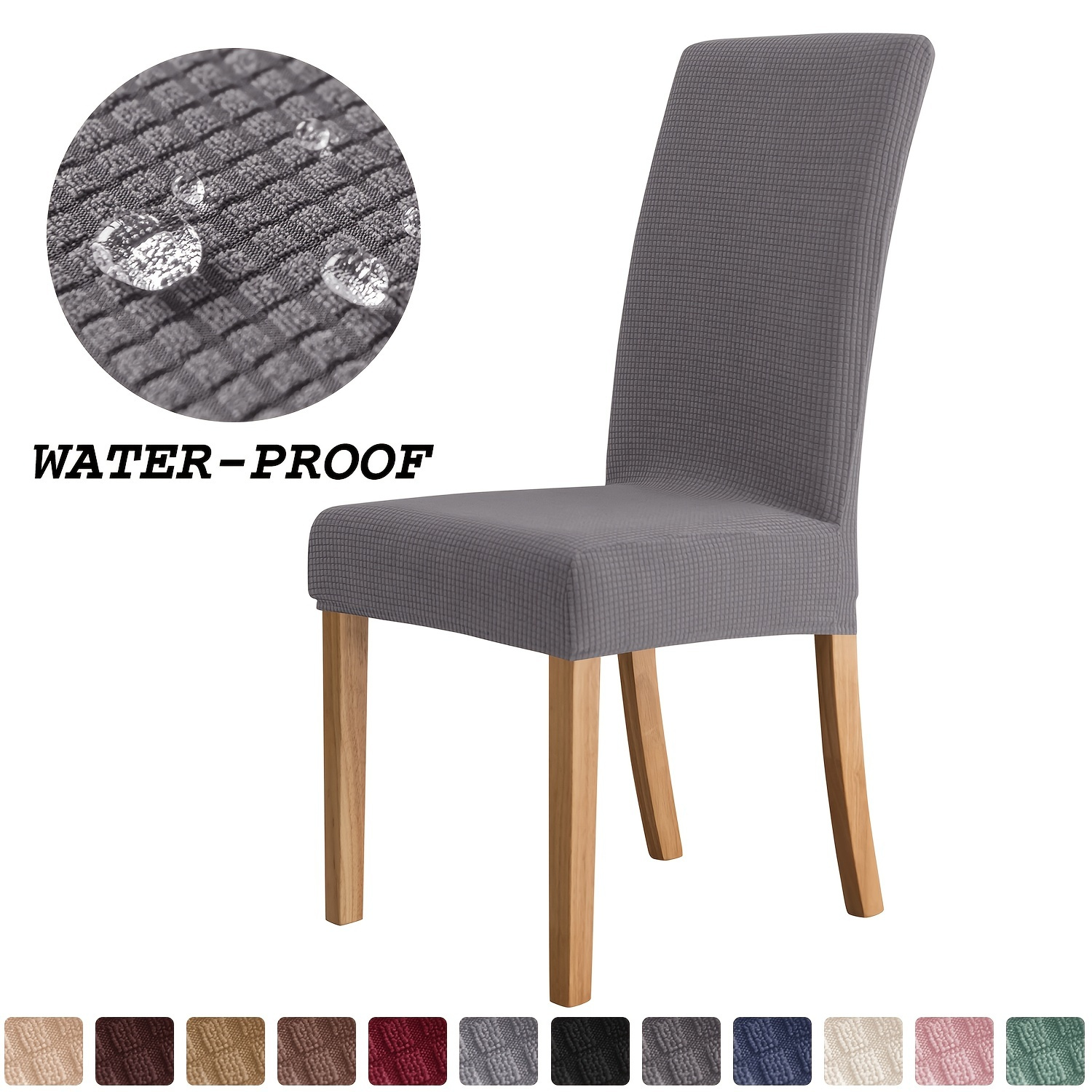 

1pc Protect Your Dining Chairs With Water-resistant Slipcovers - Easy To Clean And Durable