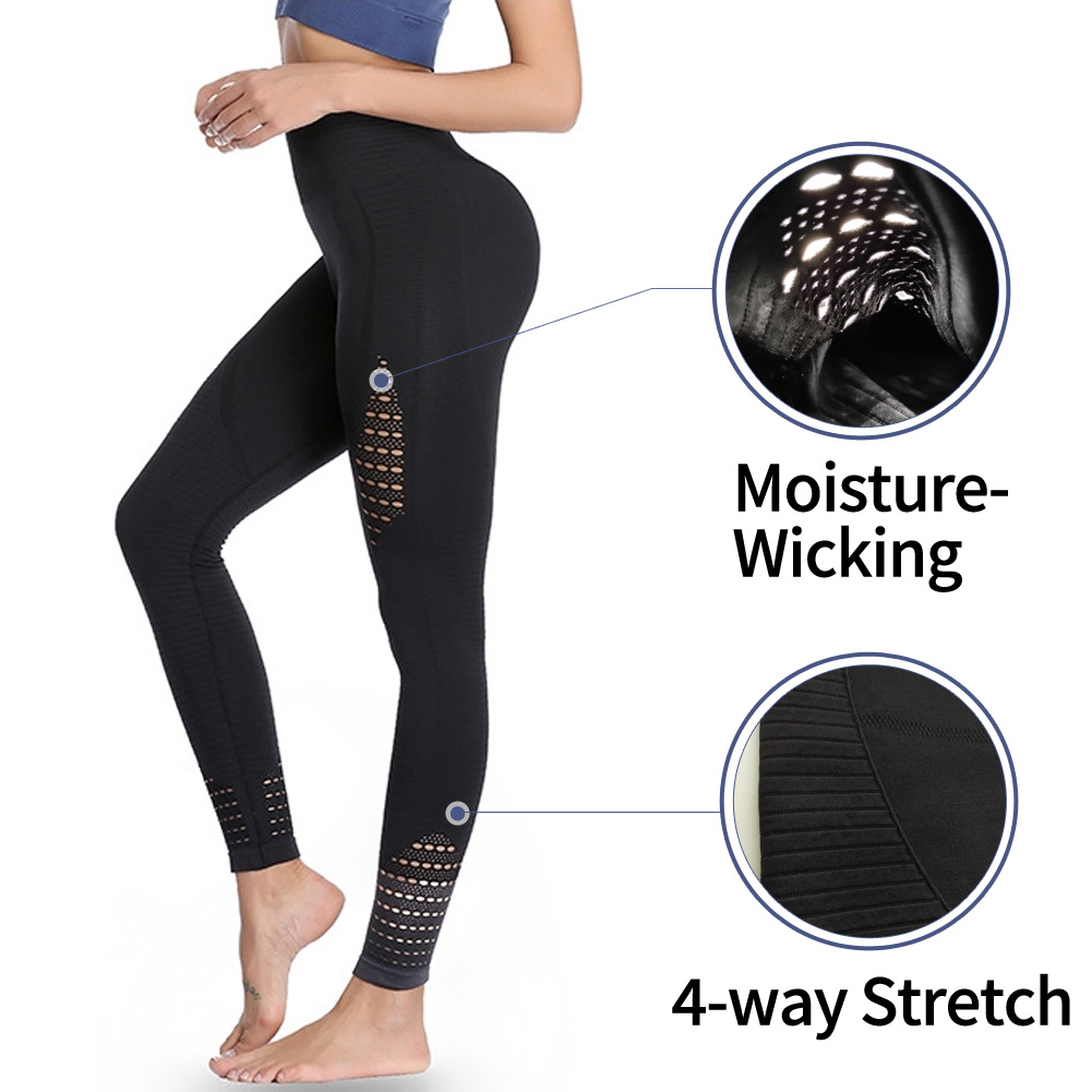 Alheena Women's High Waist Yoga Pants Tummy Control Yoga Leggings 4 Way  Stretch Workout Running Tights