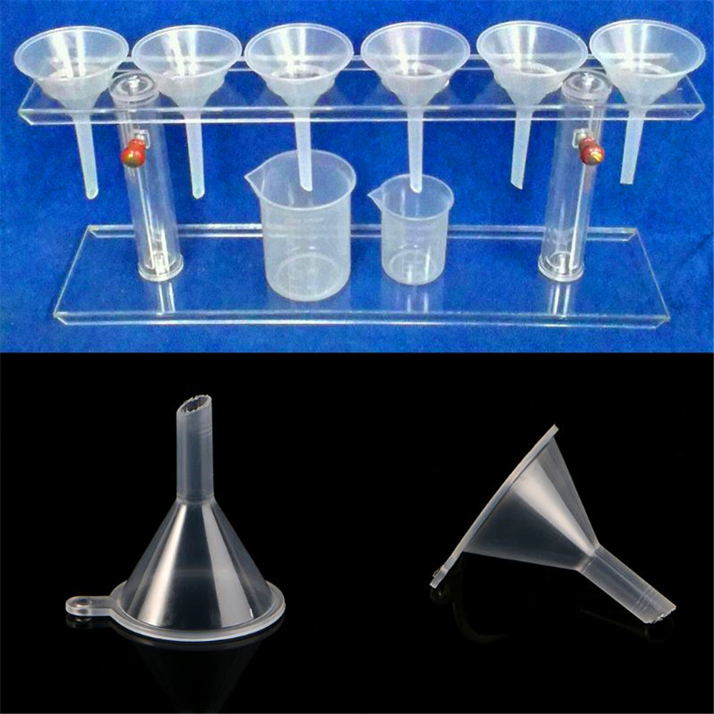 Embudo pequeño, mini embudos de plástico transparente de 1,9 pulgadas para  líquido de llenado de botellas de laboratorio científico, aceites  esenciales, perfume (paquete de 12) XianweiShao 8390615170505
