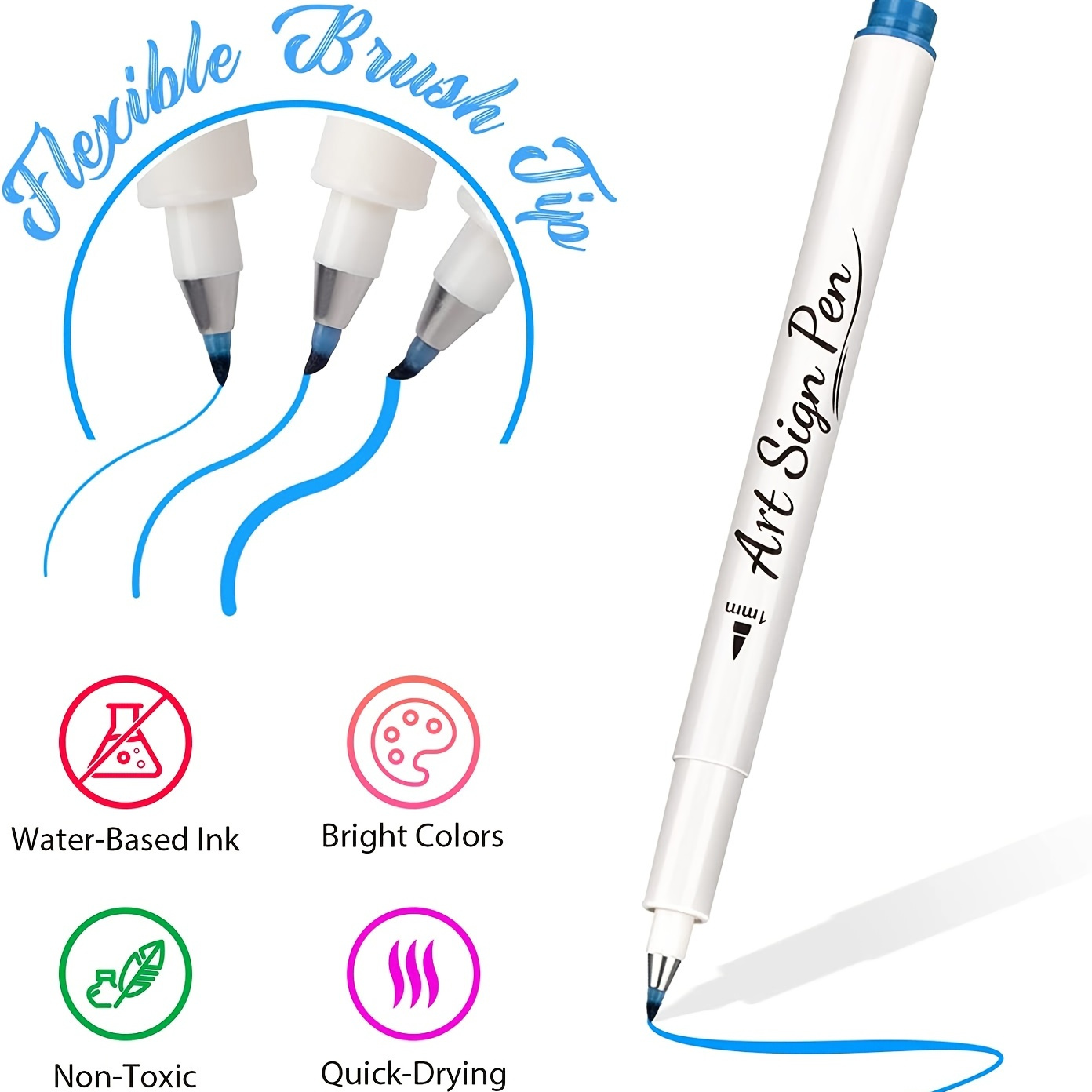 12 Colors Calligraphy Pens Office Products Temu