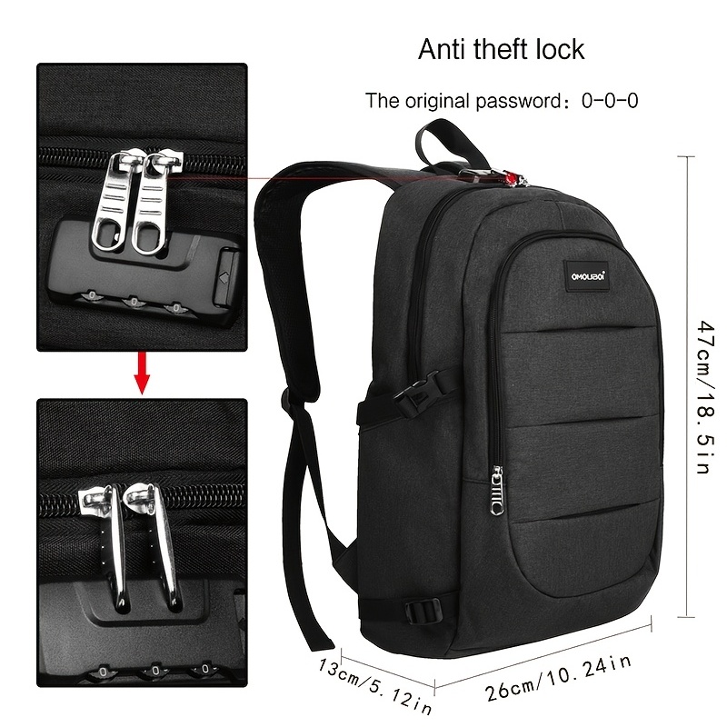 Omouboi Business Laptop Backpack Waterproof Large Capacity Students School  Bag Travel Backpack - Temu Germany