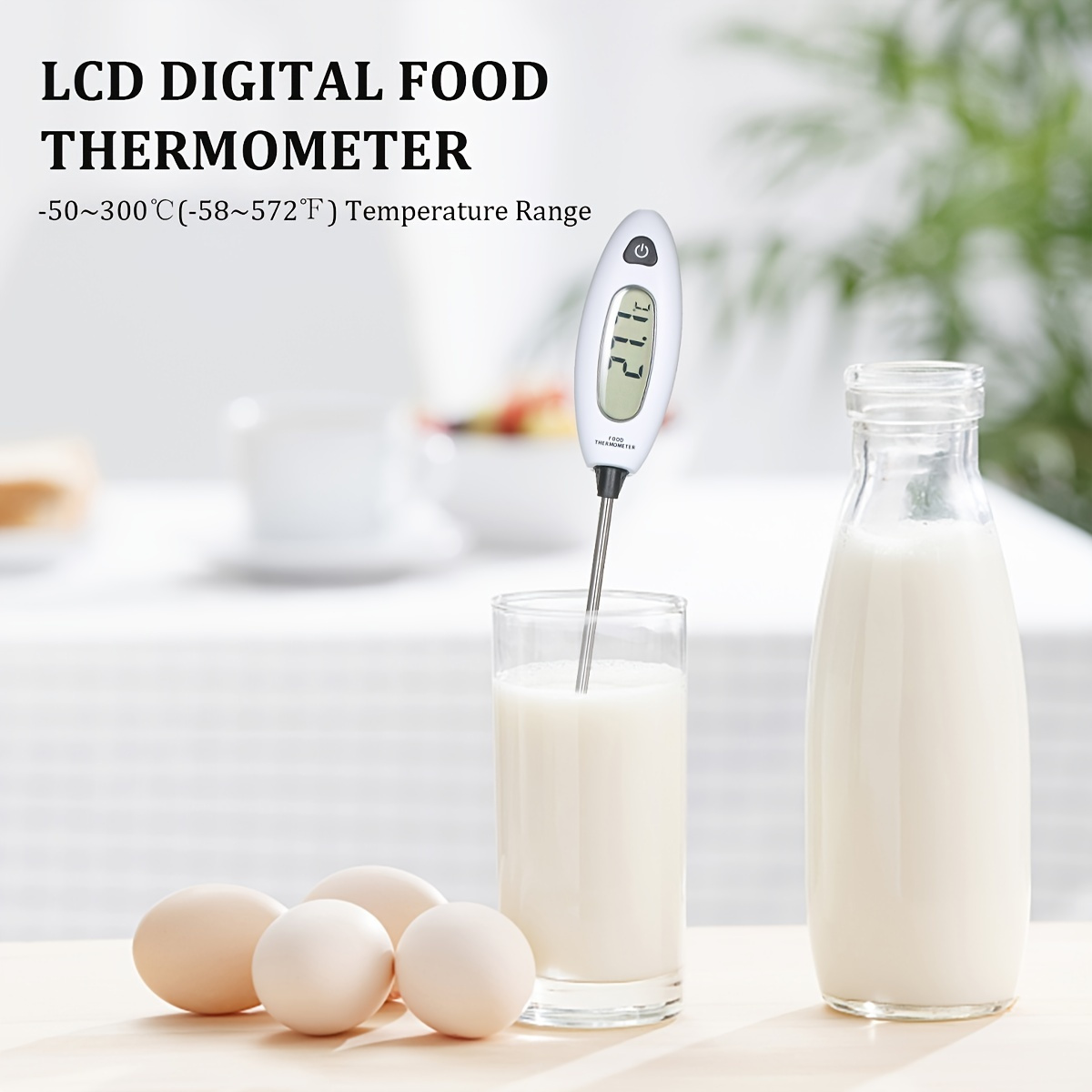 Waterproof Digital Instant Reading Thermometer, Ultra-fast Thermometer,  With Folding Probe Calibration Function, Used For Cooking Baked Goods,  Barbecue Grills, Laboratory Temperature Measurement - Temu