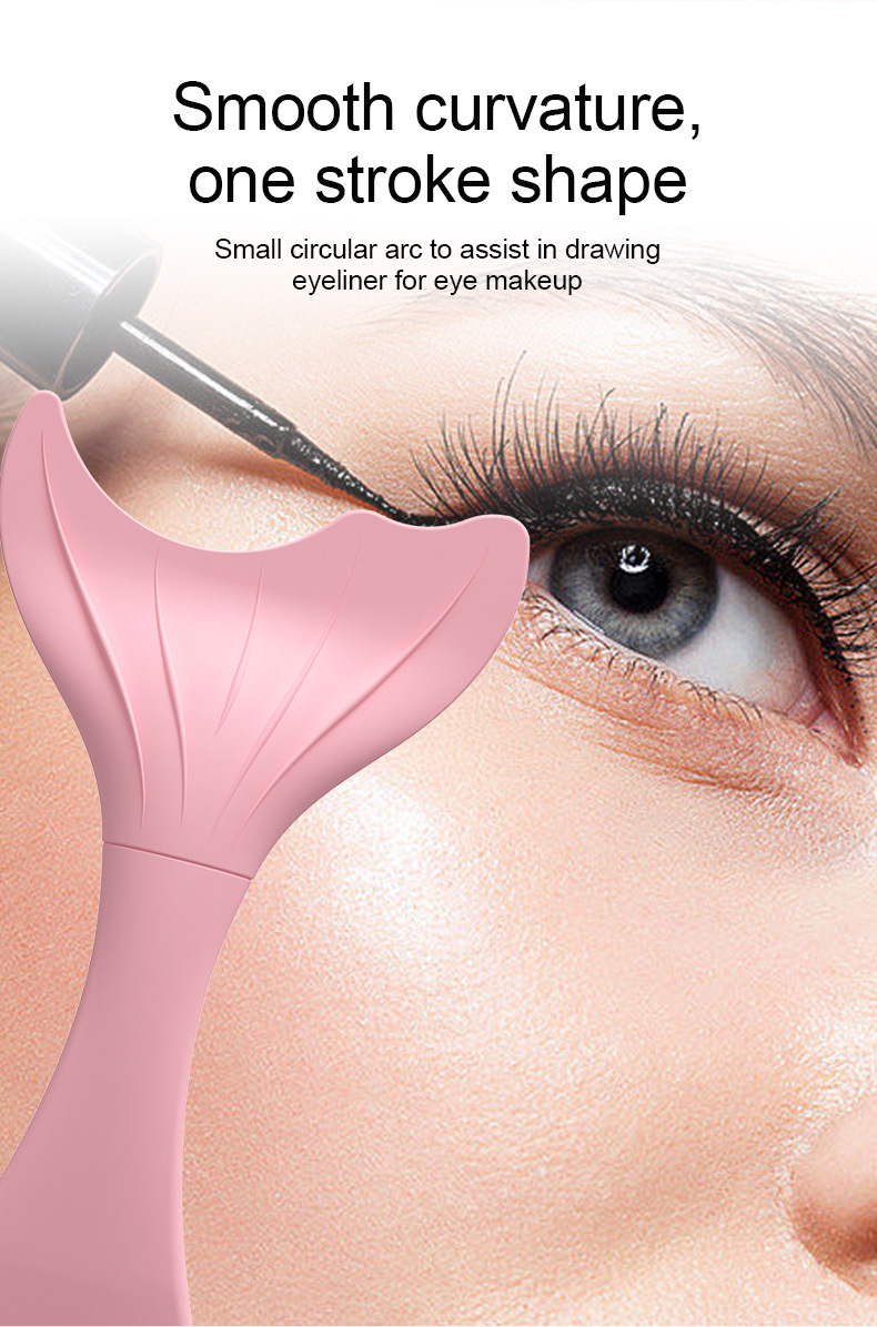 Mermaid Shaped Silicone Eyeliner Guide Tool Reusable Mascara Temu
