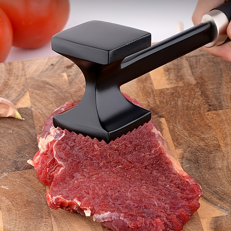 

1pc Meat Tenderizer, Meat Hammer, Dual-sided Kitchen Meat Mallet With Non-slip Grip, Heavy Duty Metal Meat Pounder For Tenderizing Steak Beef Poultry & More
