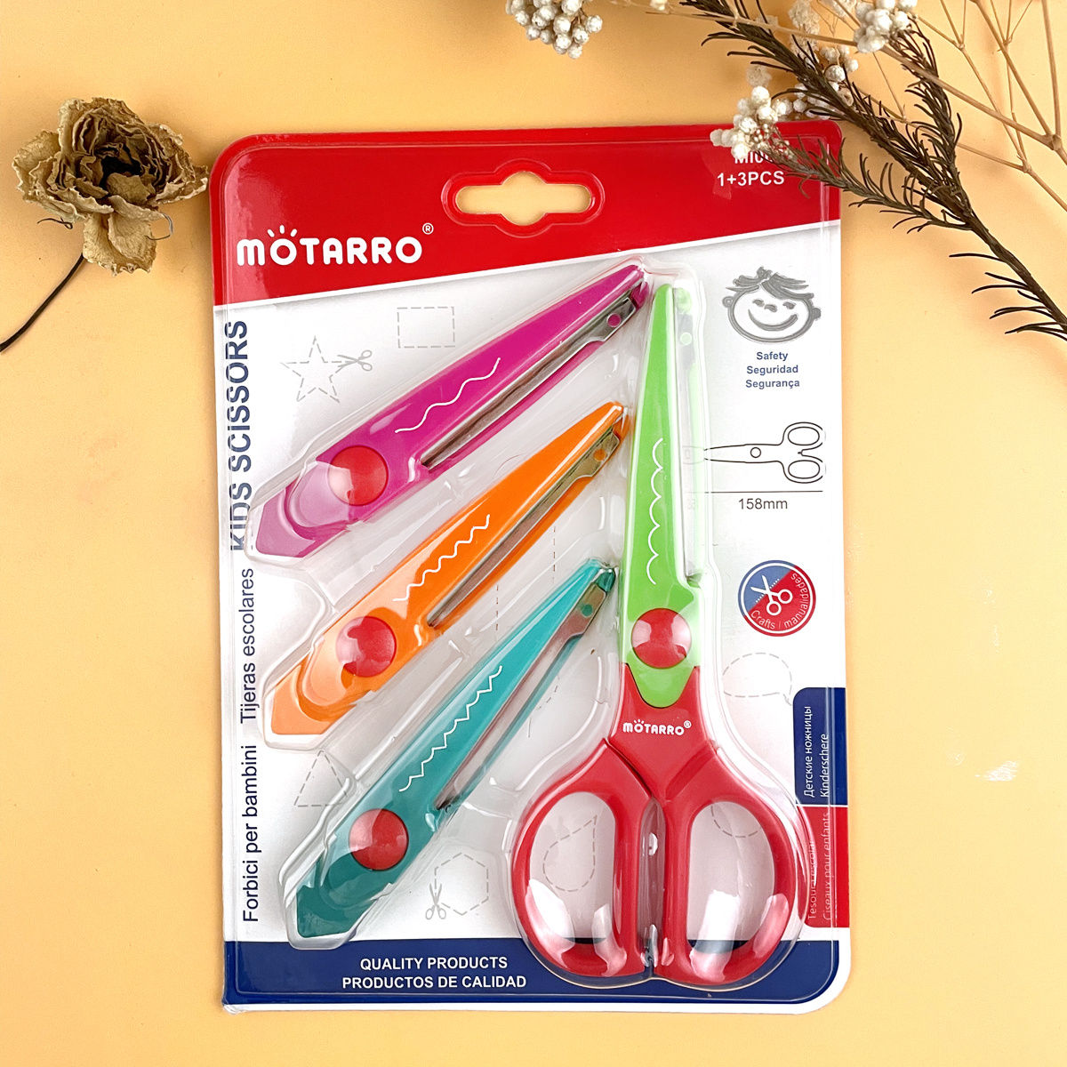 Detail Craft Scissors Set 5 Different Color Curved And - Temu