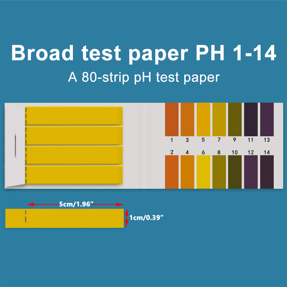 80 Strips Ph 1 14 Litmus Paper Test Strips Universal Temu