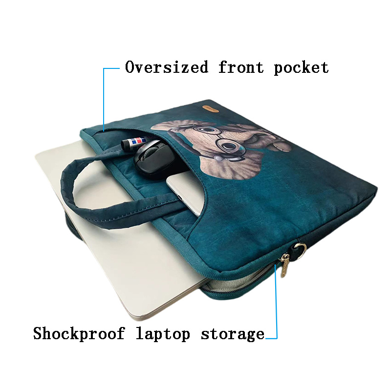 1pc High Quality Natural Cute Elephant Shoulder Strap Laptop Bag