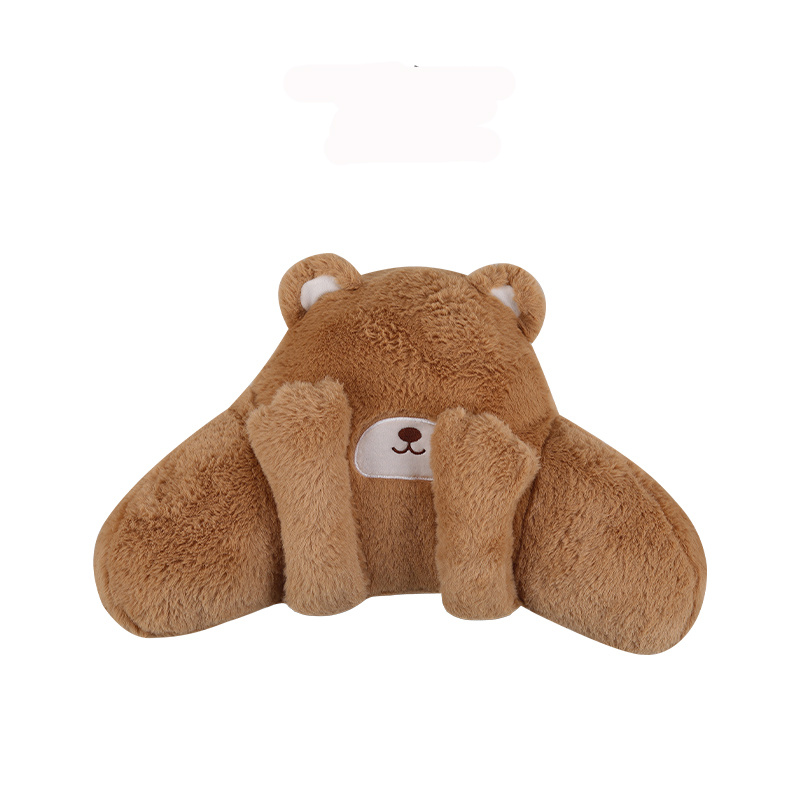 Car Seat Cushion: Plush Winter Cover With Heating Pad Bear - Temu